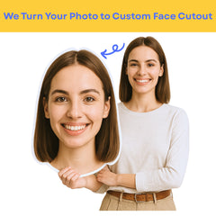 Custom Big Head Face Cutout | Personalized Photo Prop for Birthday, Wedding, Party & Events