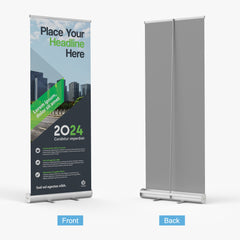 Custom Design Retractable Banner | Banner Stand 33X81“ Standard&Deluxe Retractable Banner Stand