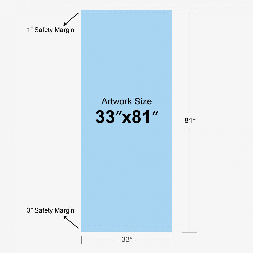 Custom Design Retractable Banner | Banner Stand 33X81“ Standard&Deluxe Retractable Banner Stand